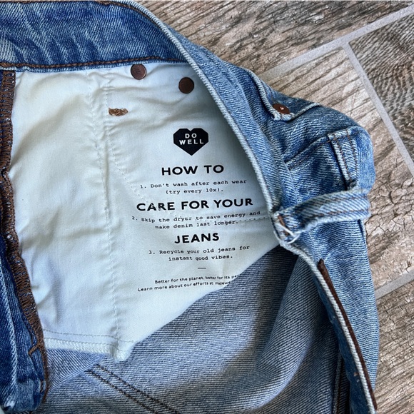 Madewell The Perfect Vintage Straight Blue Denim Jeans, Distressed Women Size 26 - Picture 5 of 11